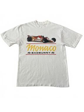 Bad Bunny Monaco Grand Prix Graphic T Shirt Size Medium